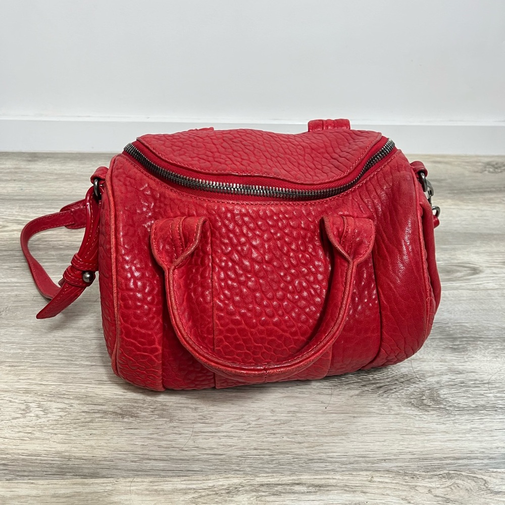 Alexander Wang Red Rockie Crossbody Satchel Bag